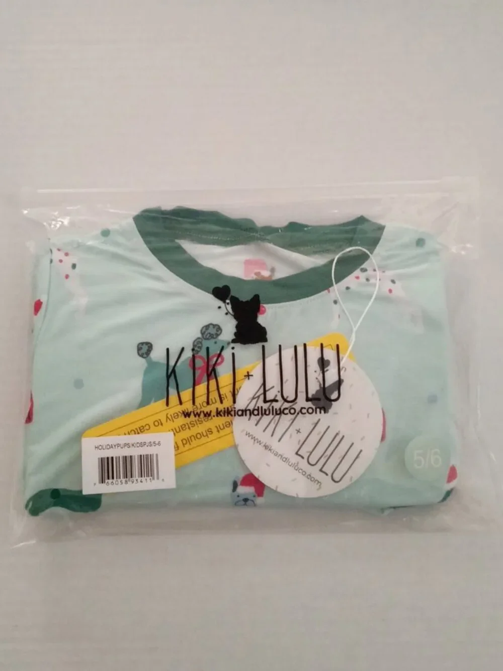 Kiki + Lulu Holiday Pups NWT Bamboo Pajama Set 5/6T | Christmas Dog 2-Piece - Picture 5 of 5